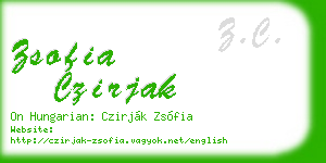 zsofia czirjak business card