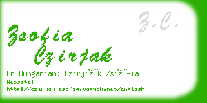 zsofia czirjak business card